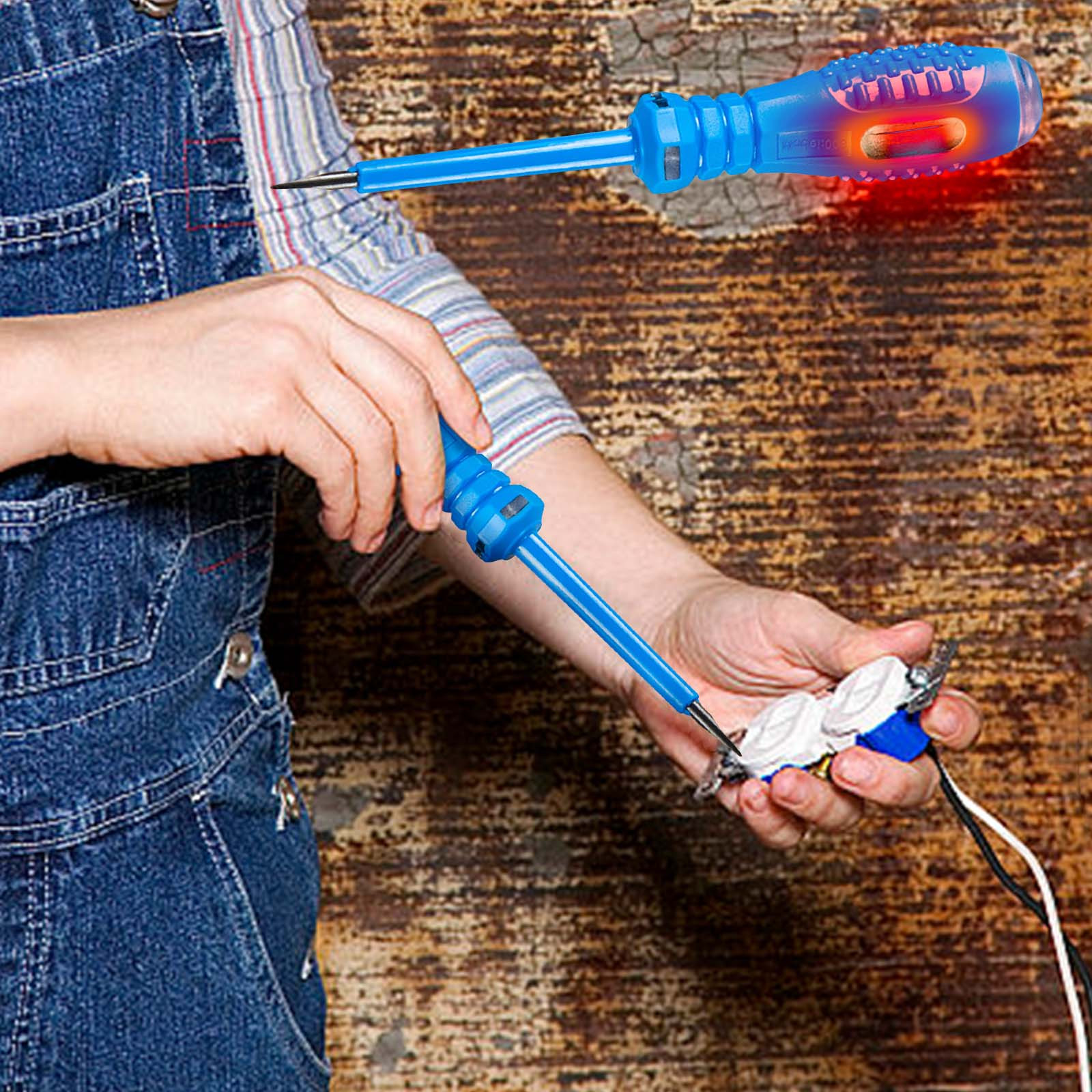 Rewenti 2-in-1 High Torque Magnetic Screwdriver Electricity Detector Voltage Tester Screwdriver Set